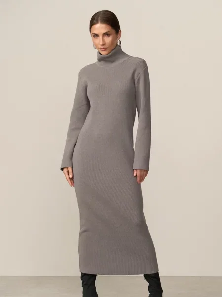 Сукня міді TrikoBakh текстиль сірий