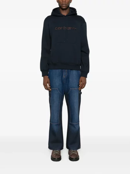 Majica s kapuljačom Carhartt Wip s vezom plava