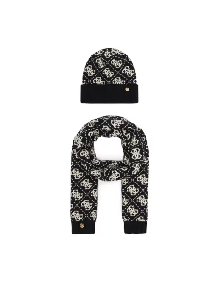 Guess Комплект шал и шапка GFBOX черен