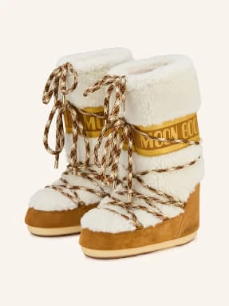 Semišové kotníkové boty Moon Boot hnědé