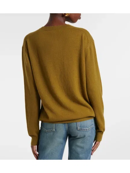 Pulover Saint Laurent din cașmir verde