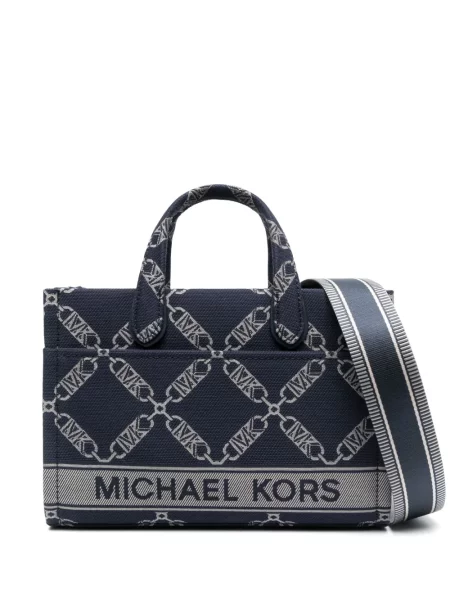 Geantă Michael Michael Kors din jacard albastru
