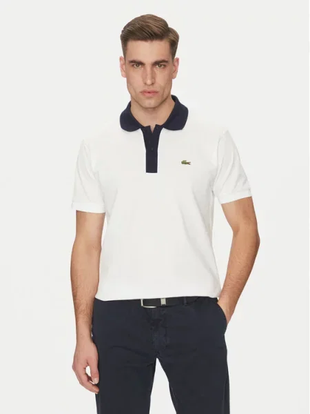 Классическое поло Lacoste белое