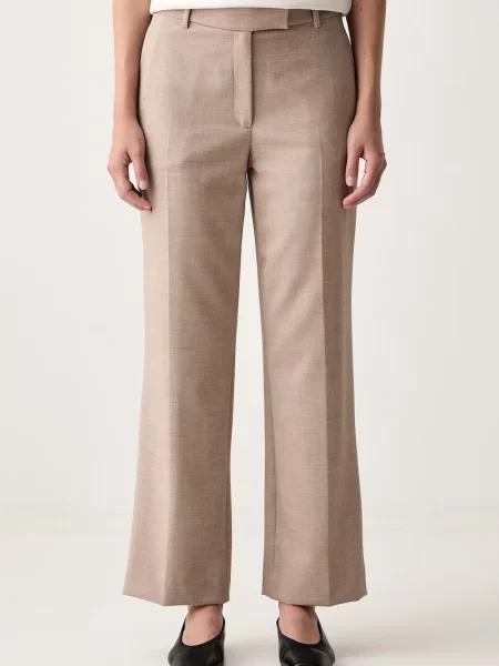 Calvin Klein pantaloni pentru femei cu vâscoză bej