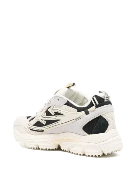 Sneakerși Off-white cu aplicații alb