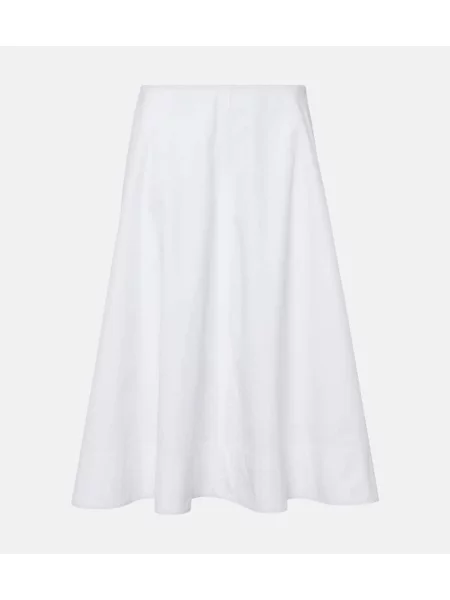 Spódnica midi Khaite do kolan biała