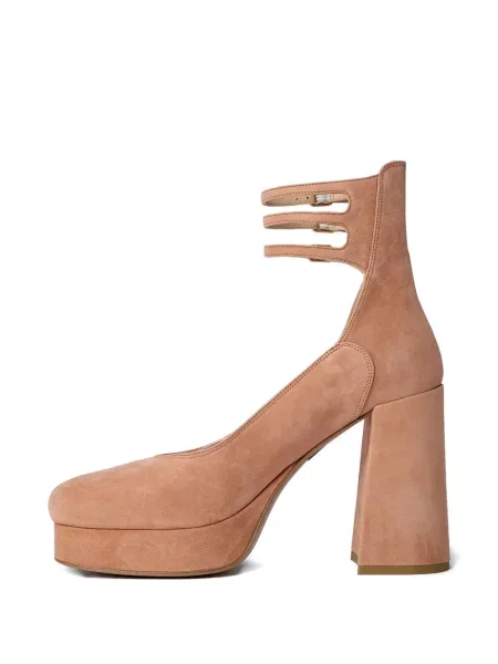 Pantofi cu toc Chloé din piele roz