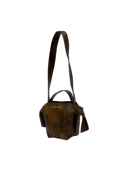 Torebka Acne Studios skórzana brązowa