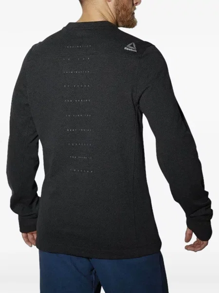 Hanorac crewneck Reebok cu decolteu rotund negru