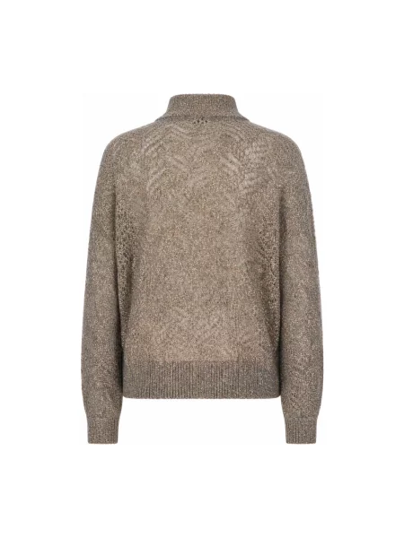Sweter z golfem Brunello Cucinelli szary