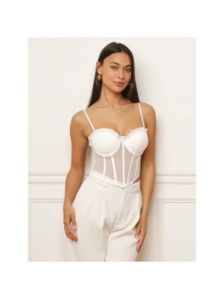 Top La Modeuse alb