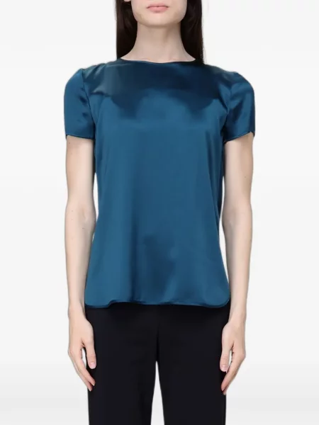 Tricou Max Mara cu decolteu în U albastru