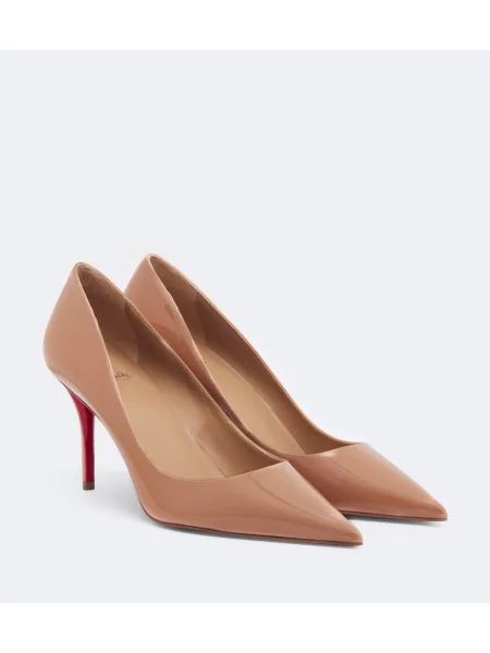 Kožené lakované lodičky Christian Louboutin béžová