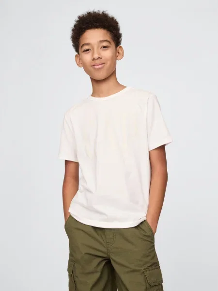 Tricou copii Gap alb