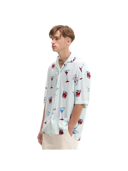 Рубашка Cropp голубая