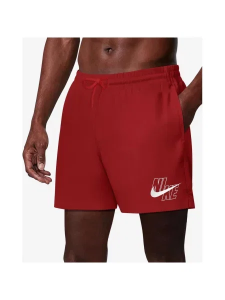Kąpielówki nike swim breaker swim logo volley rubin perłowy S czerwony