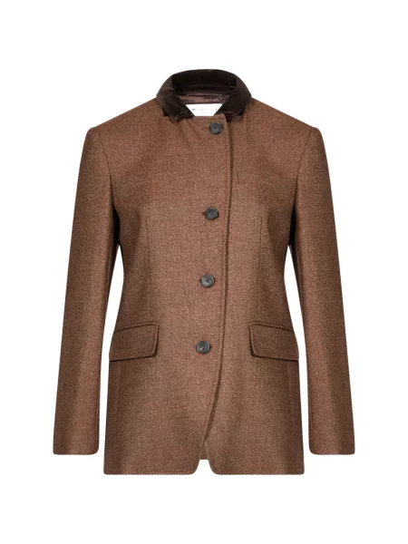 Μάλλινος μπουφάν Weekend Max Mara καφέ