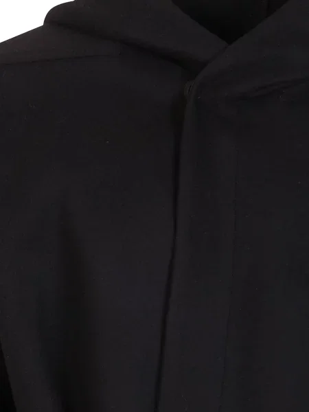 Cu centură palton Rick Owens cu glugă negru