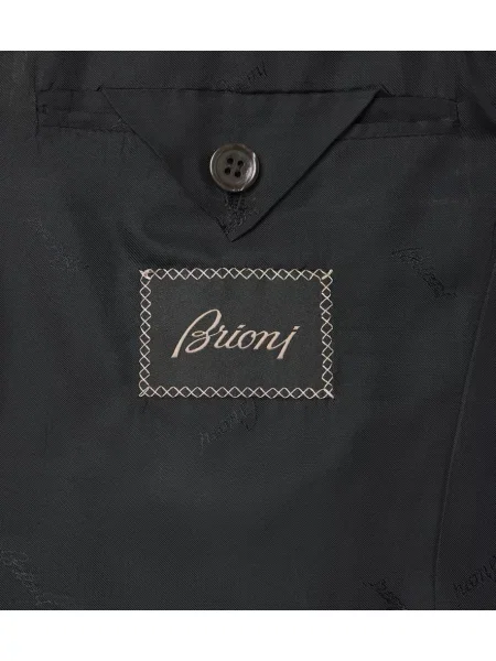 Vlnený oblek Brioni čierna