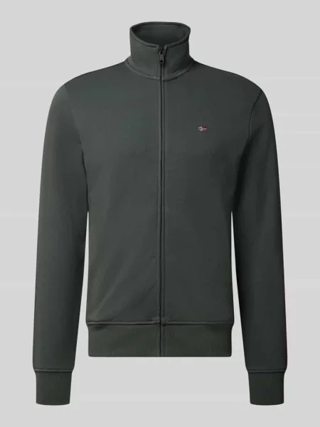 Bluza rozpinana ze stójką i wyhaftowanym logo Napapijri