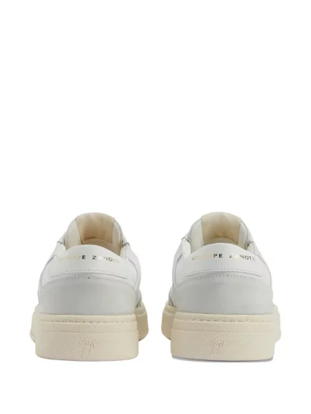 Sneakerși Giuseppe Zanotti din piele de căprioară alb