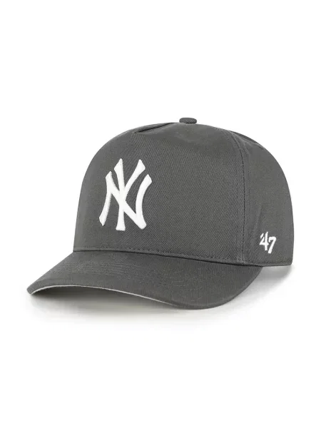 Шапка с козирка 47 brand MLB New York Yankees с изчистен дизайн сиво