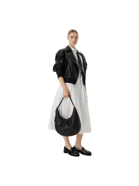 Calvin Klein torebka hobo z imitacji skóry czarna