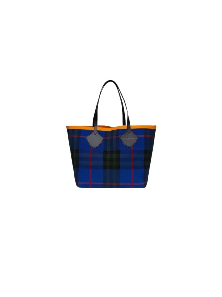 Torebka Burberry w kratę niebieska