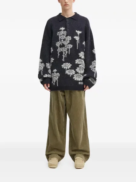 Pantaloni Adidas de catifea cord cu imagine roșu