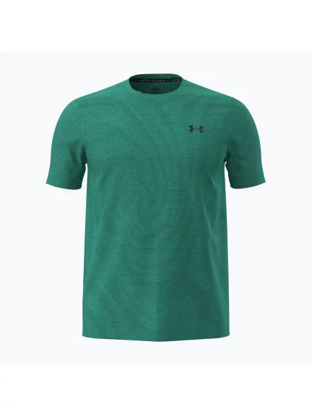 Tricou de antrenament bărbați Under Armour Vanish Seamless Novelty SS Geode Green/Ultimate Black negru