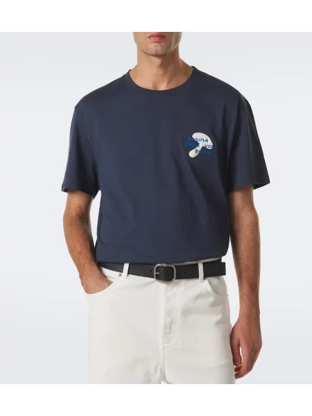 Tricou Loewe din jerseu cu autograf albastru