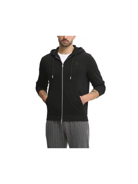 Bluza z kapturem Karl Lagerfeld z logo czarna