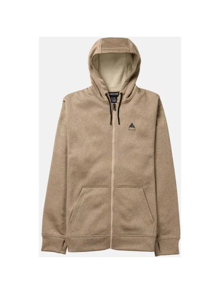 Bluza z kapturem Burton Oak Full Zip jasnobrązowa S brązowa