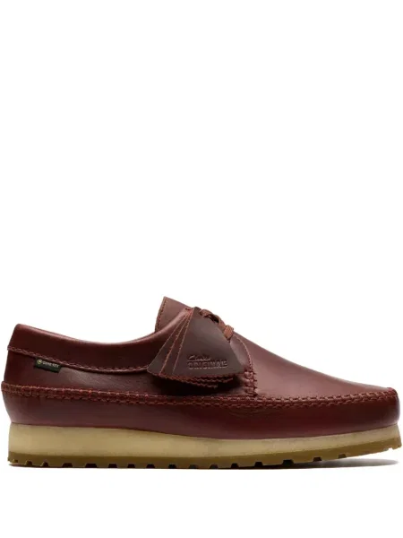 Pantofi derby Clarks Originals cu șireturi din piele maro
