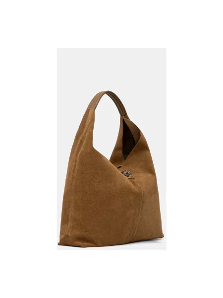 Torebka hobo Kurt Geiger z kamieniami brązowa