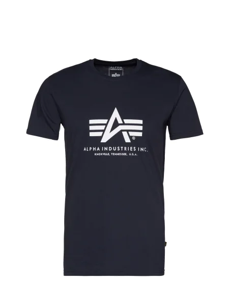 Alpha Industries pánske tričko Basic navy biela