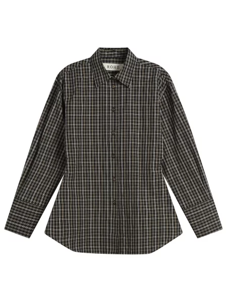 Koszula Róhe w kratę czarna
