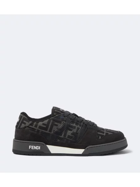 Semišové tenisky Fendi sivá