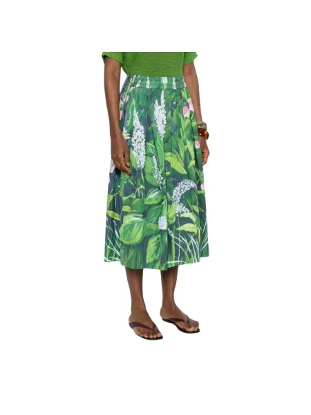 Spódnica midi Talking Walls zielona