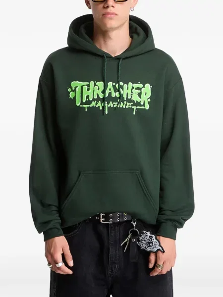 Hanorac cu glugă Thrasher verde