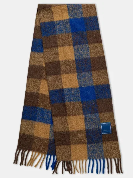 Ader Error szalik z dodatkiem wełny MUFFLER wzorzysty brązowy