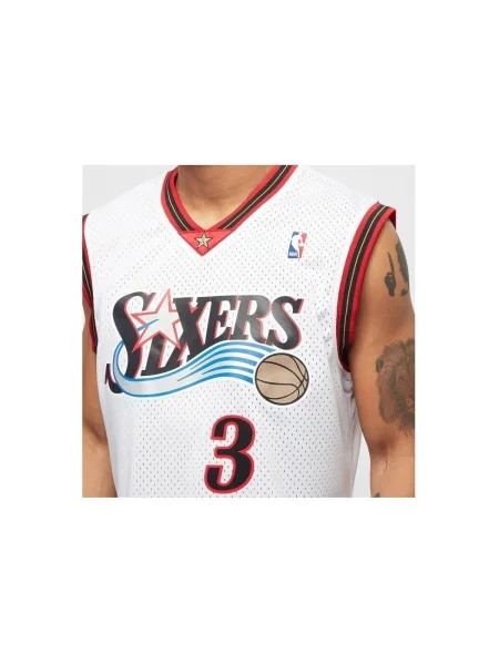 Tricou Mitchell & Ness din jerseu alb