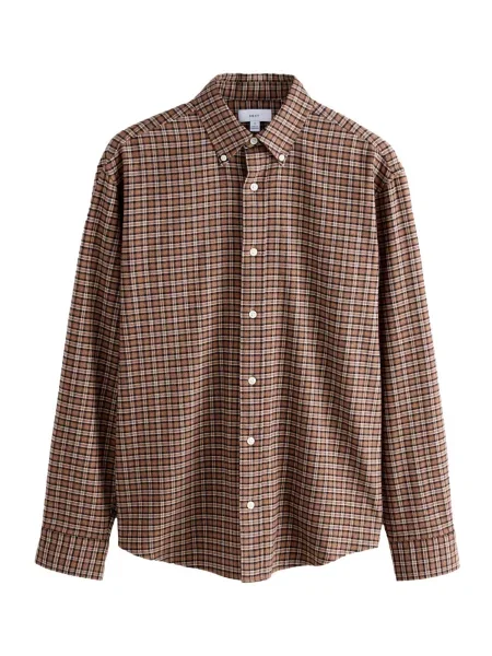 Next Košile hnědá / černá bílá