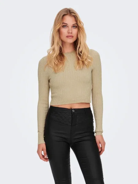 ONLY Pulover Luxe bej alb