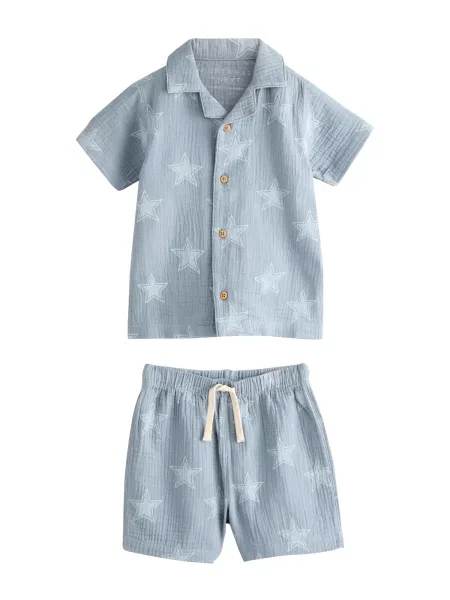 Next Pijamale porumbel / pastel albastru