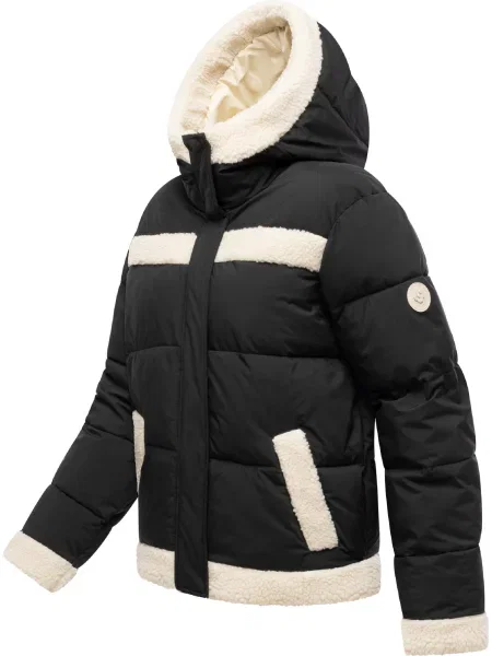 Ragwear Zimska jakna Editah Youmodo črna / volneno bela