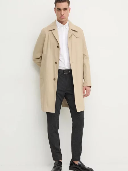 BOSS palton bărbați de tranziție oversize bej