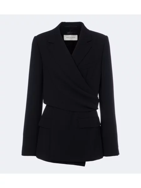 Geacă Dries Van Noten drapată negru