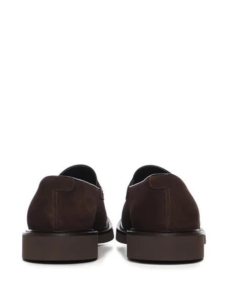 Pantofi loafer Doucal's din piele de căprioară maro