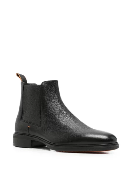 Botine chelsea Santoni din piele negru